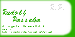 rudolf passeka business card